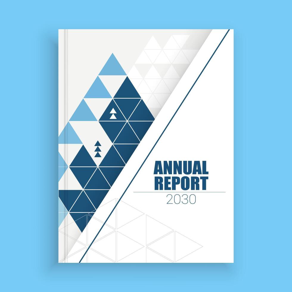 annual report template with geometric shapes Design vector