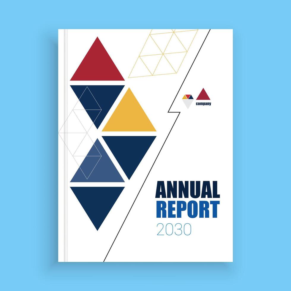 the annual report cover design for the 2020 report vector