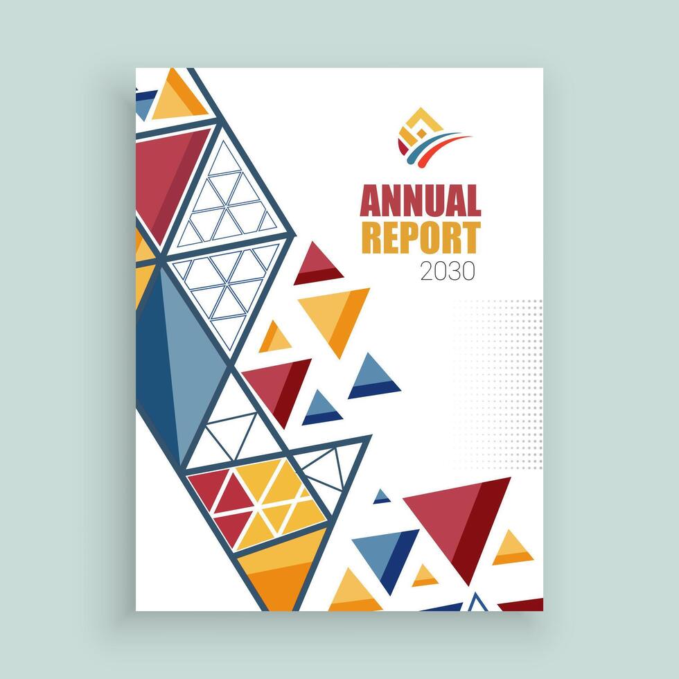 the annual report cover design template vector