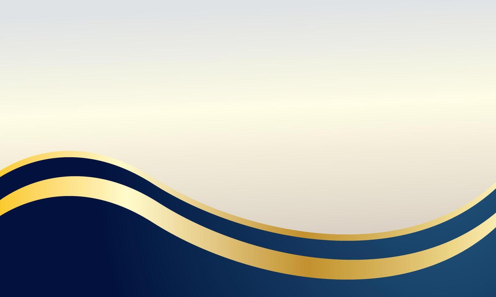 Abstract golden blue wavy background vector