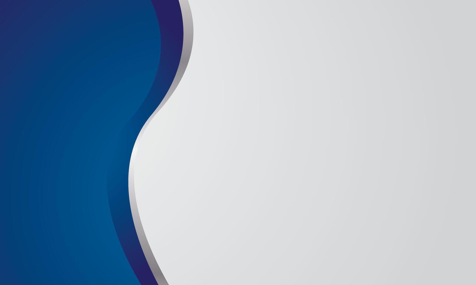 Blue and gray wave border on white background vector
