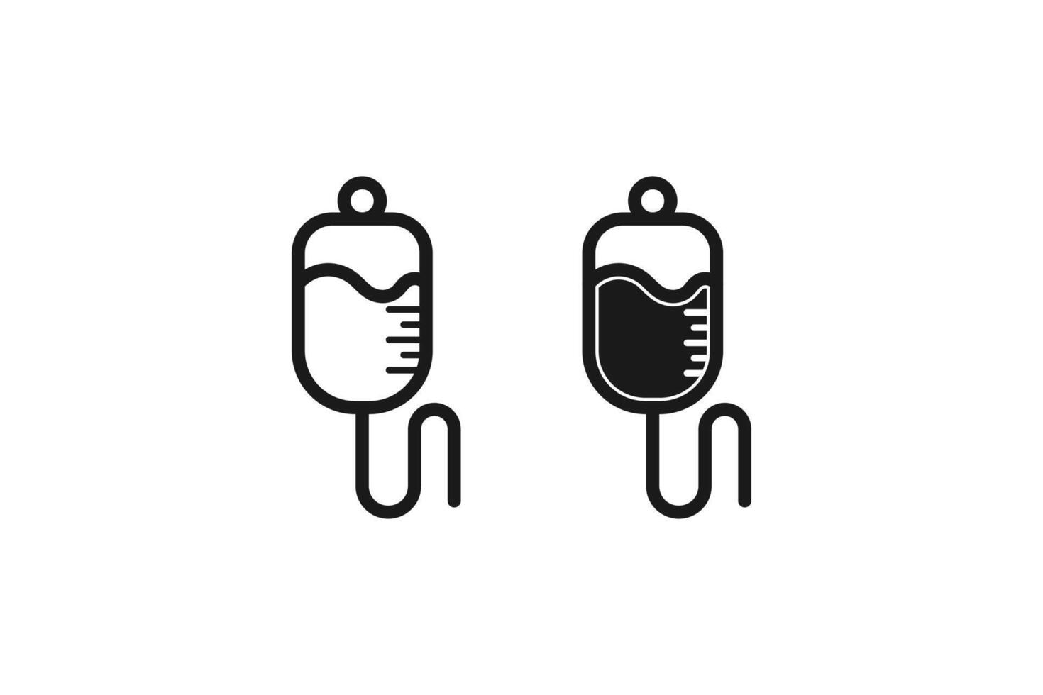 infusion icon line and flat design vector