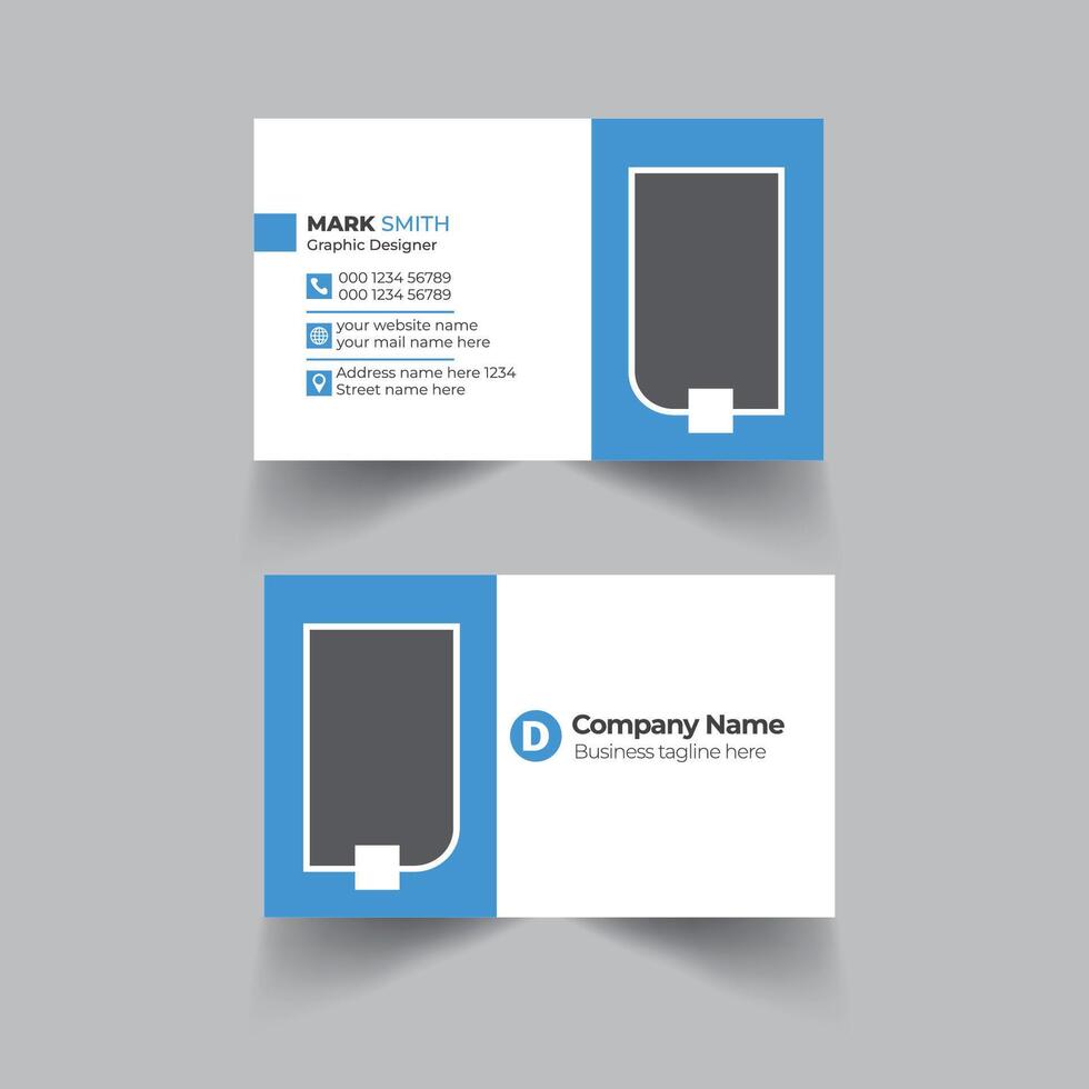 Modern Business Card- Creative and Clean Business Card Template vector
