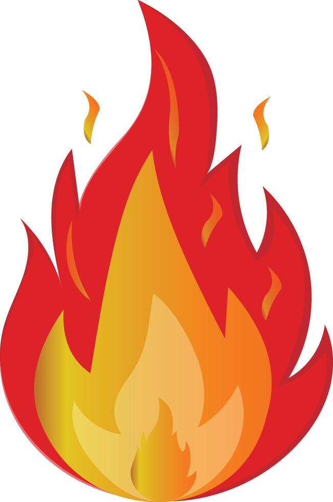Red fire icon illustration design on white background vector