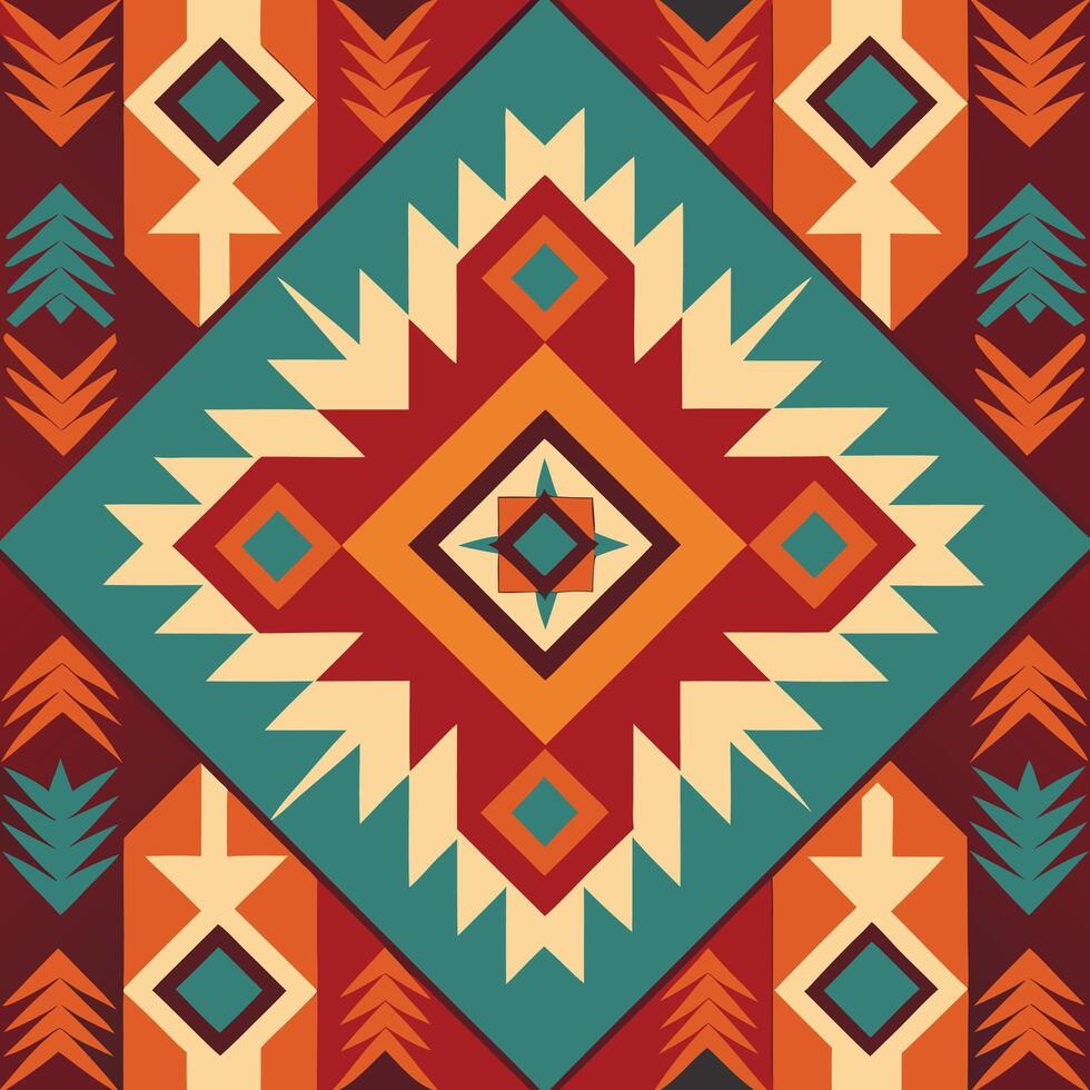geometric native American seamless pattern. vector