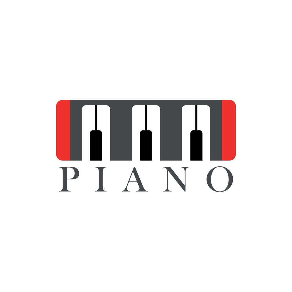 Piano logo , music keyboard illustration, black and white musical instrument icon, modern melody design, concert brand emblem, elegant piano keys symbol, classic sound graphic vector