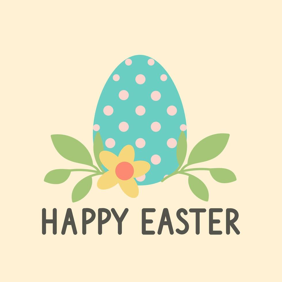 Happy Easter Greeting Card. Design Template for Easter Holiday. vector