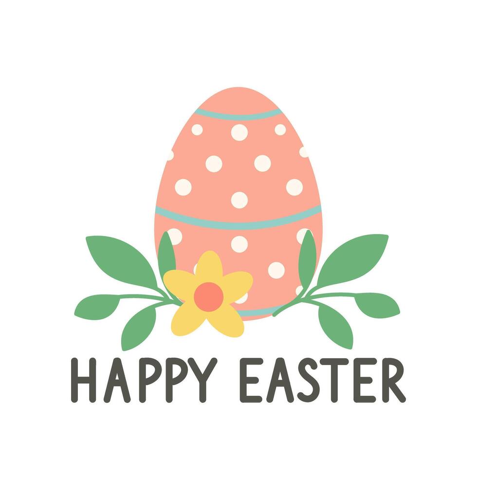 Happy Easter Greeting Card. Design Template for Easter Holiday. vector