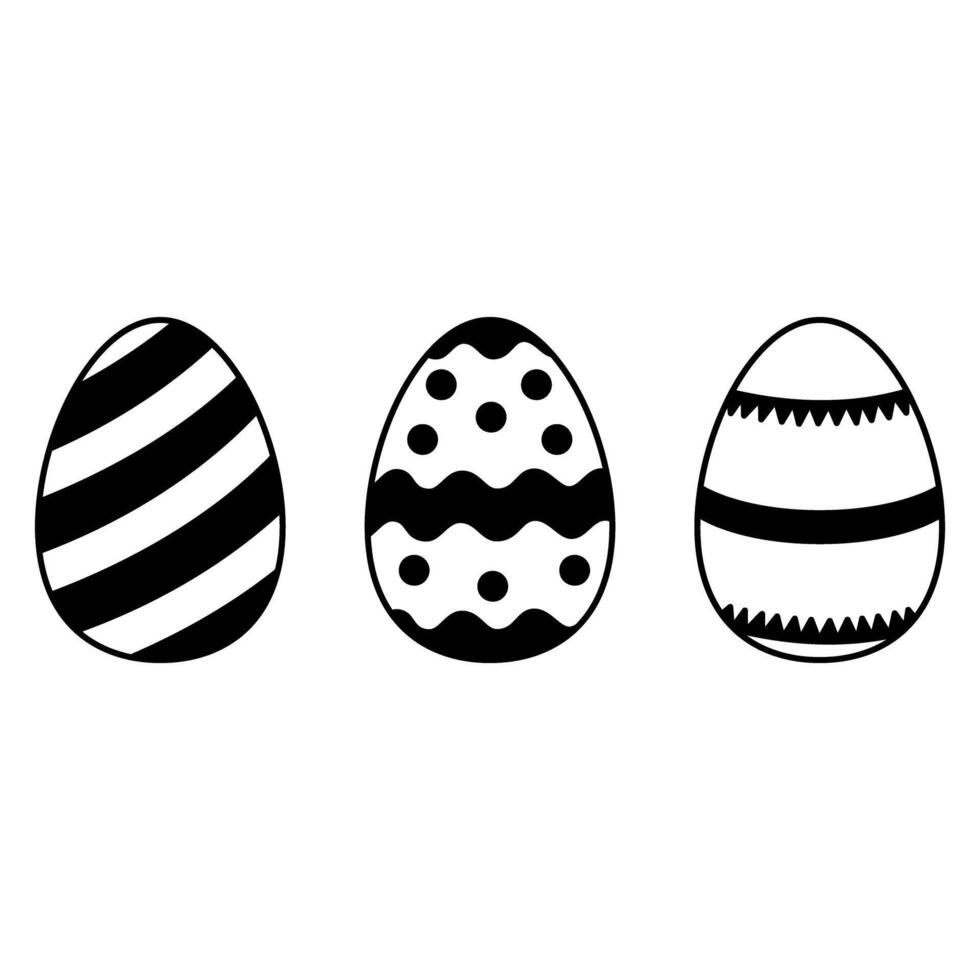 Set of line icon easter eggs vector