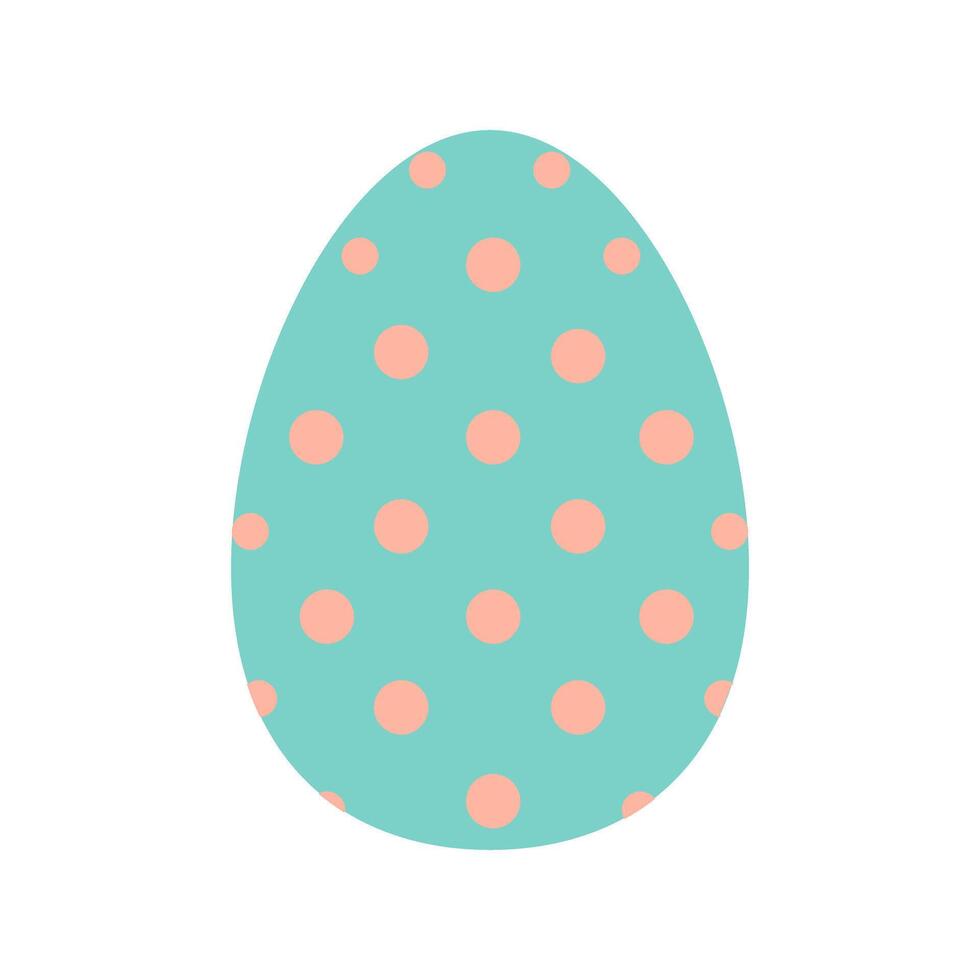Cute easter egg flat illustration vector