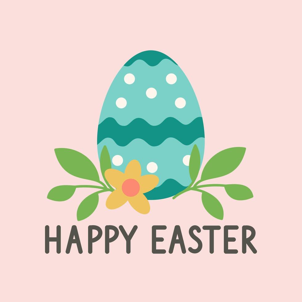 Happy Easter Greeting Card. Design Template for Easter Holiday. vector
