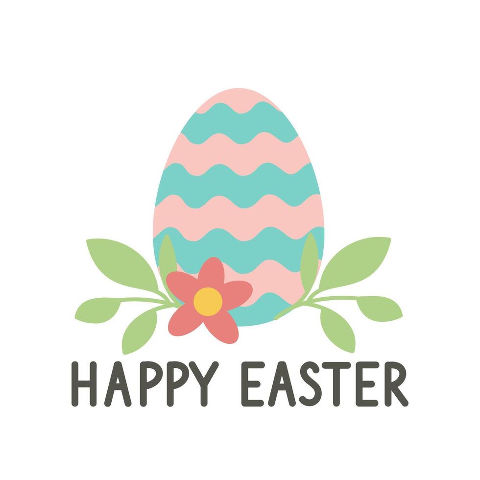 Happy Easter Greeting Card. Design Template for Easter Holiday. vector
