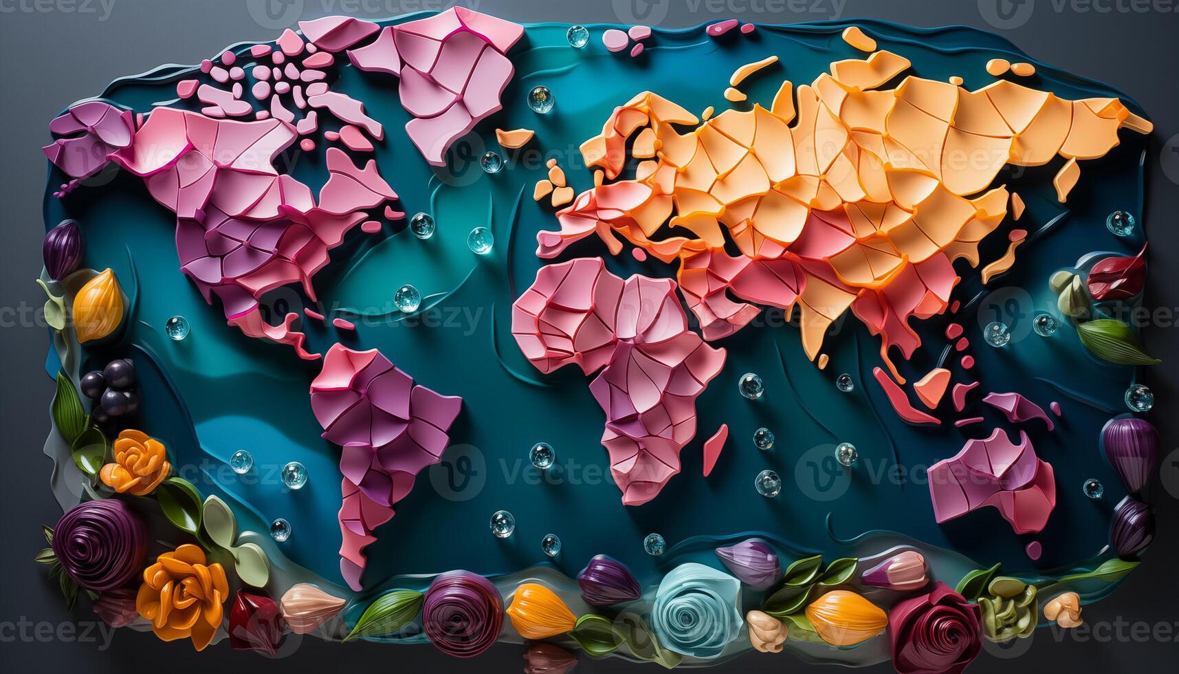 World map - abstract background photo
