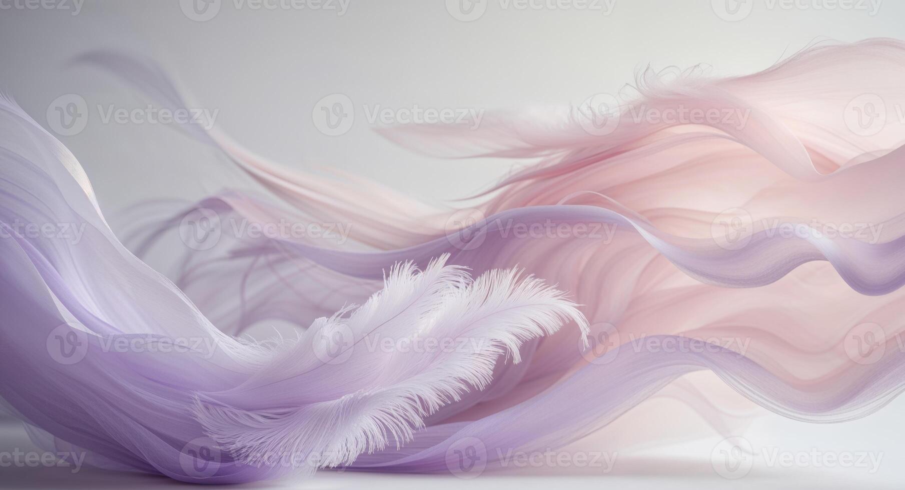 Colorful pastel strokes create a soft and dreamy abstract artwork showcasing lavender and pink hues. photo