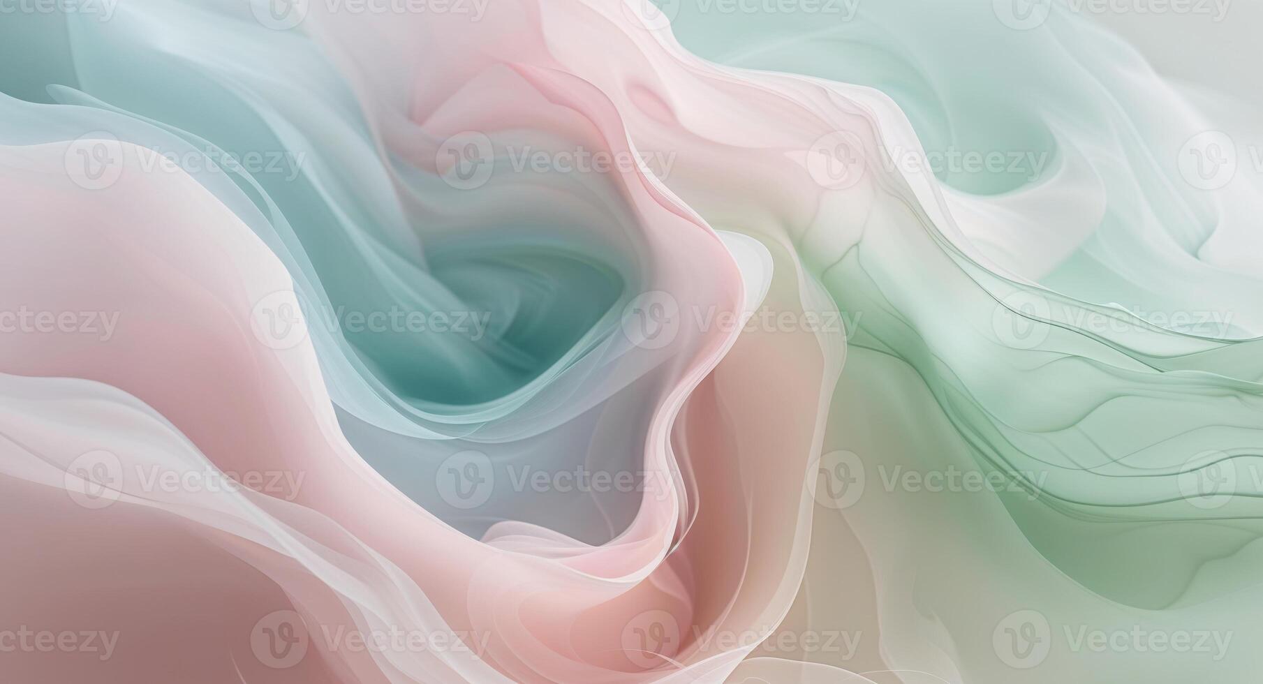 Abstract fluid art featuring soft pastel colors and flowing lines. photo