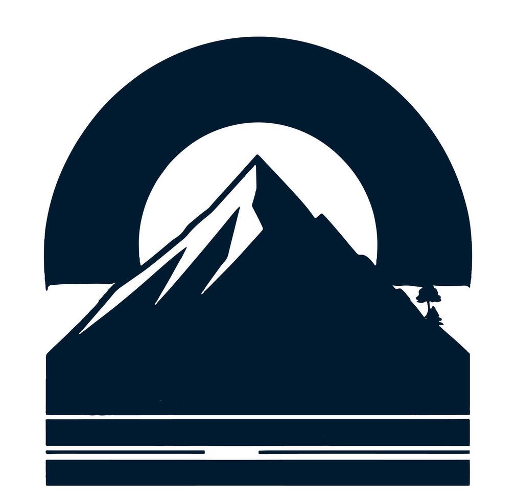 The logo for the mountain lodge with a background. vector