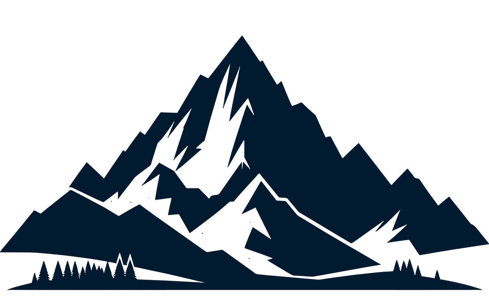 Mountain landscape illustration with a background. vector