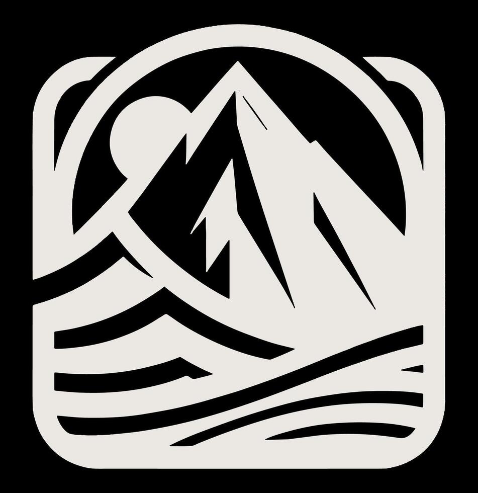 The logo for the mountain range vector