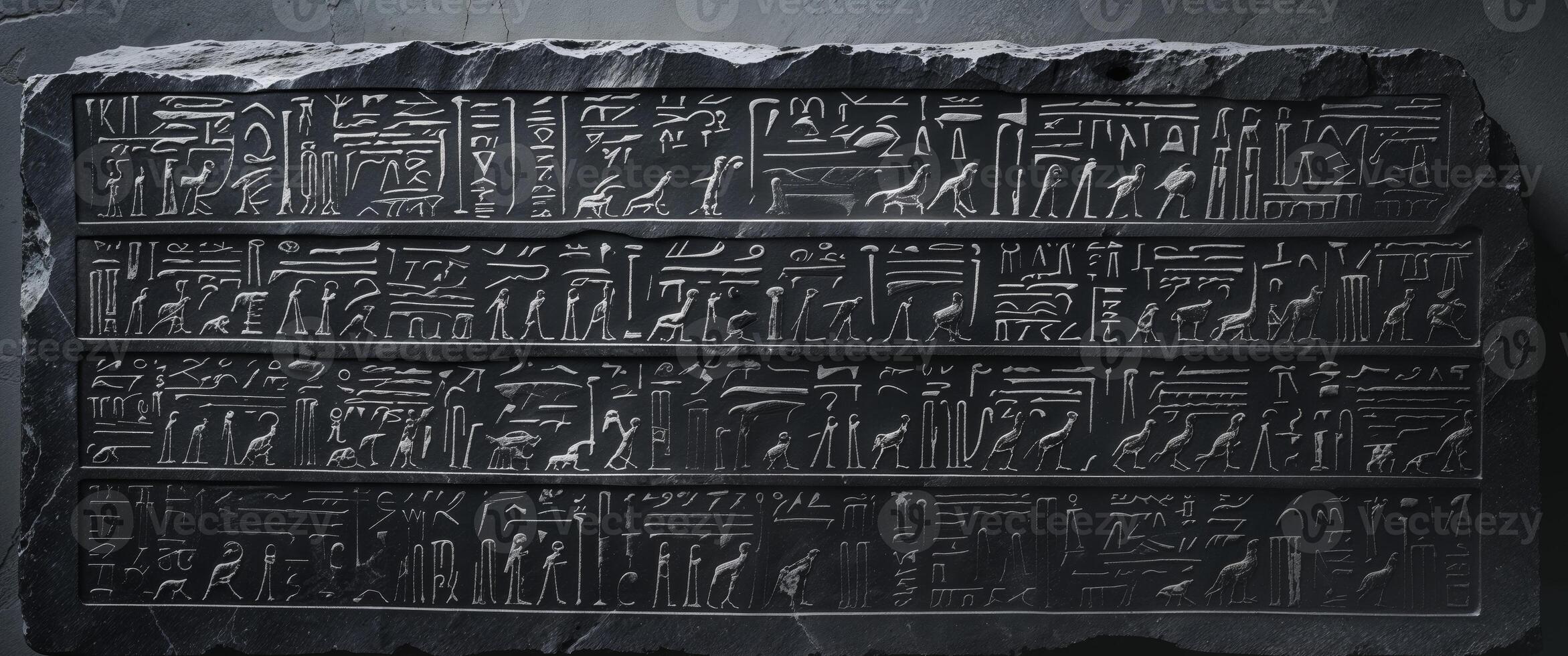 An ancient egyptian tablet with writing on it photo