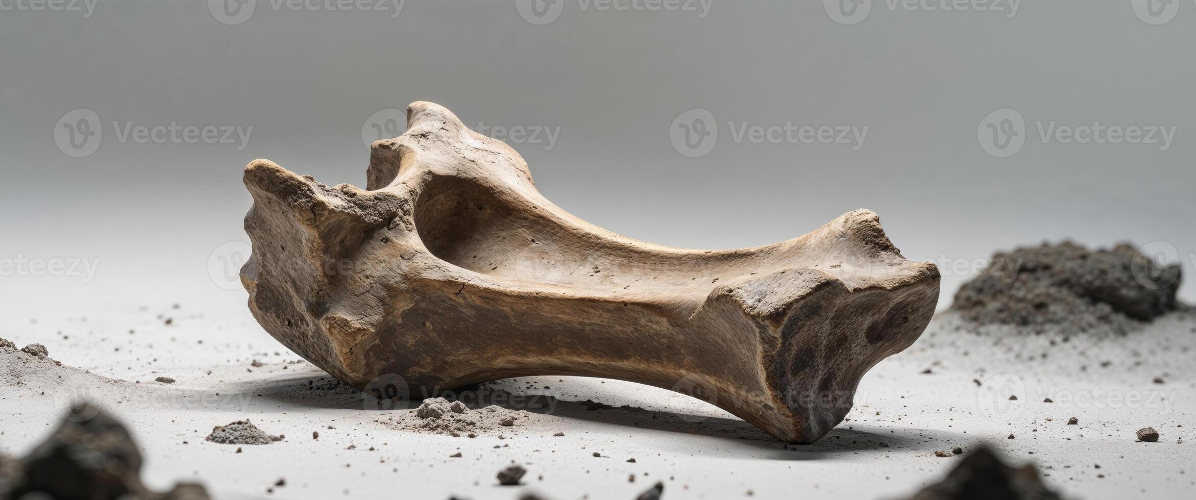 A small piece of rock sitting on top of dirt photo