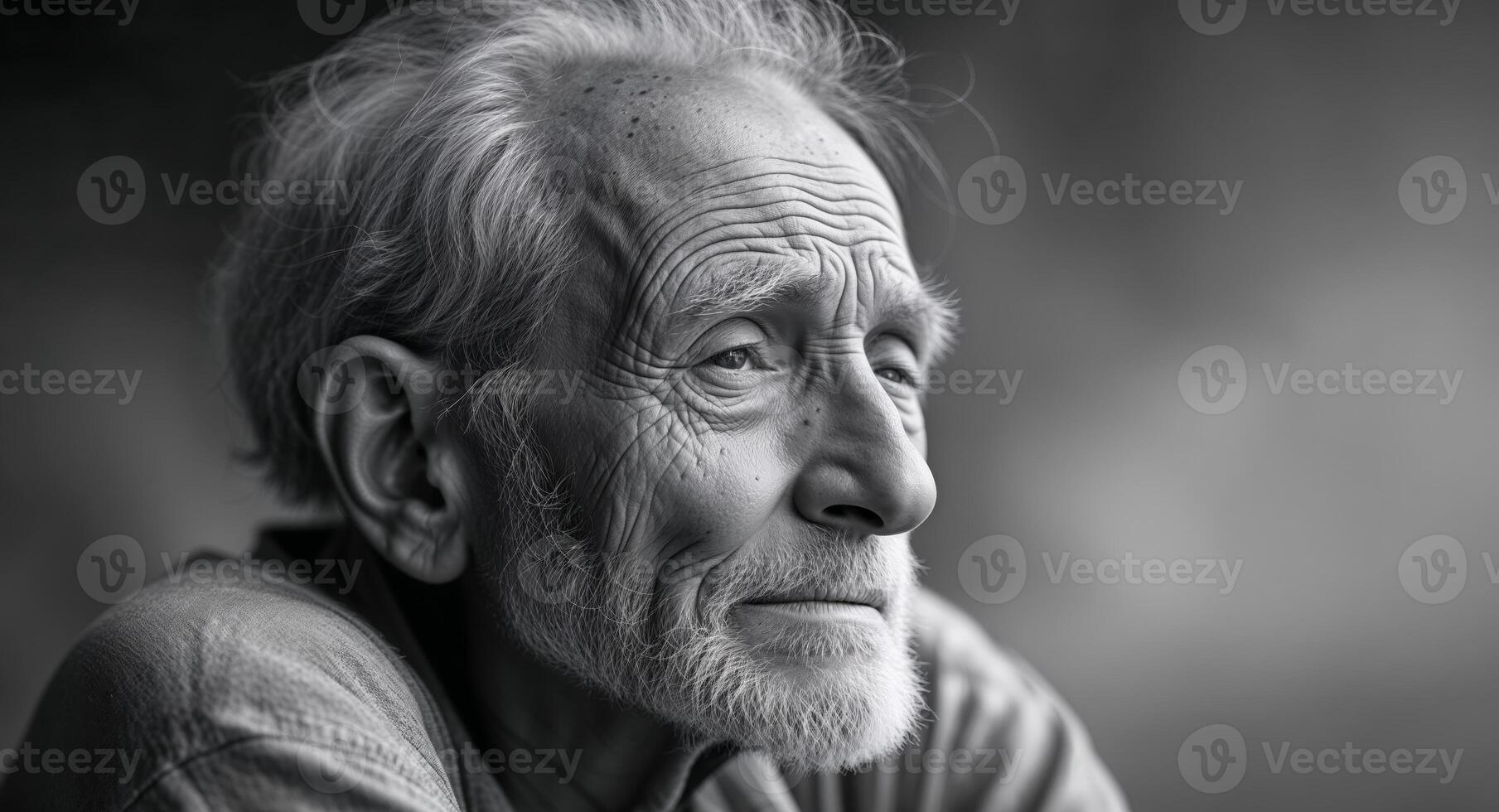 An old man with a beard and a grey beard photo