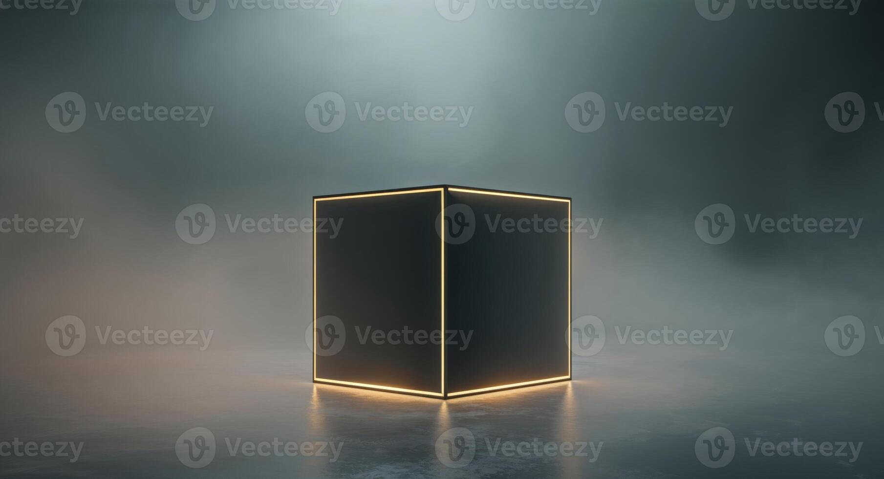 A black box with glowing lights on it photo
