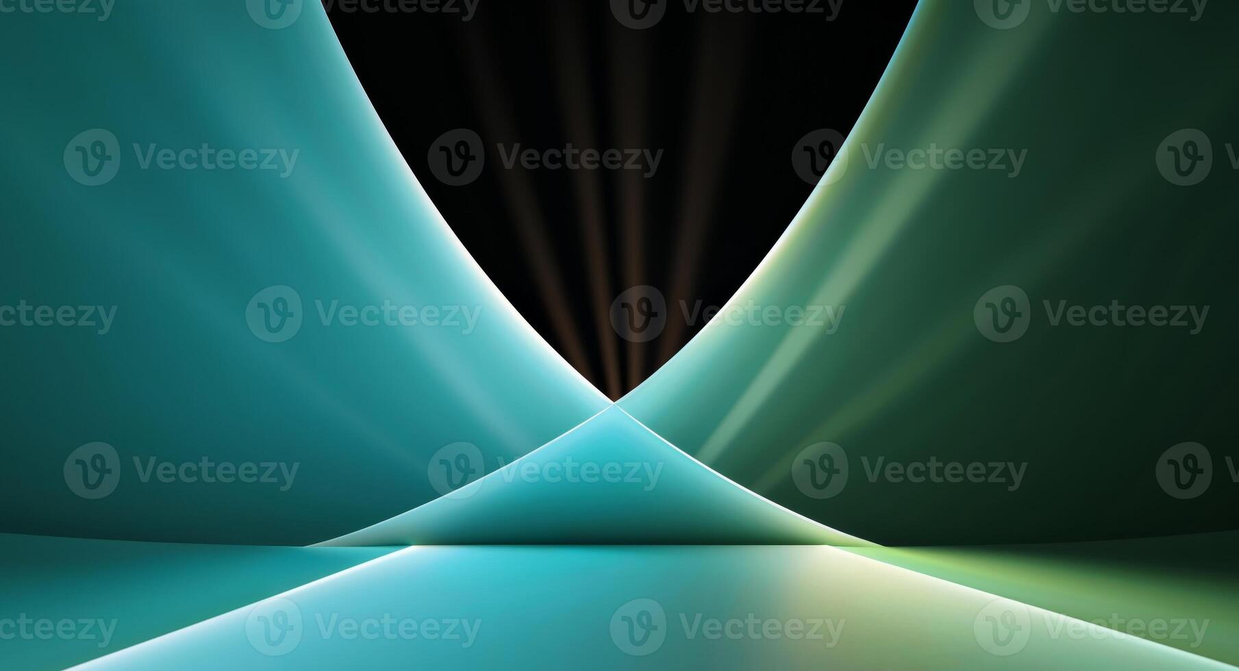 A green and blue abstract background with a light coming from the center photo