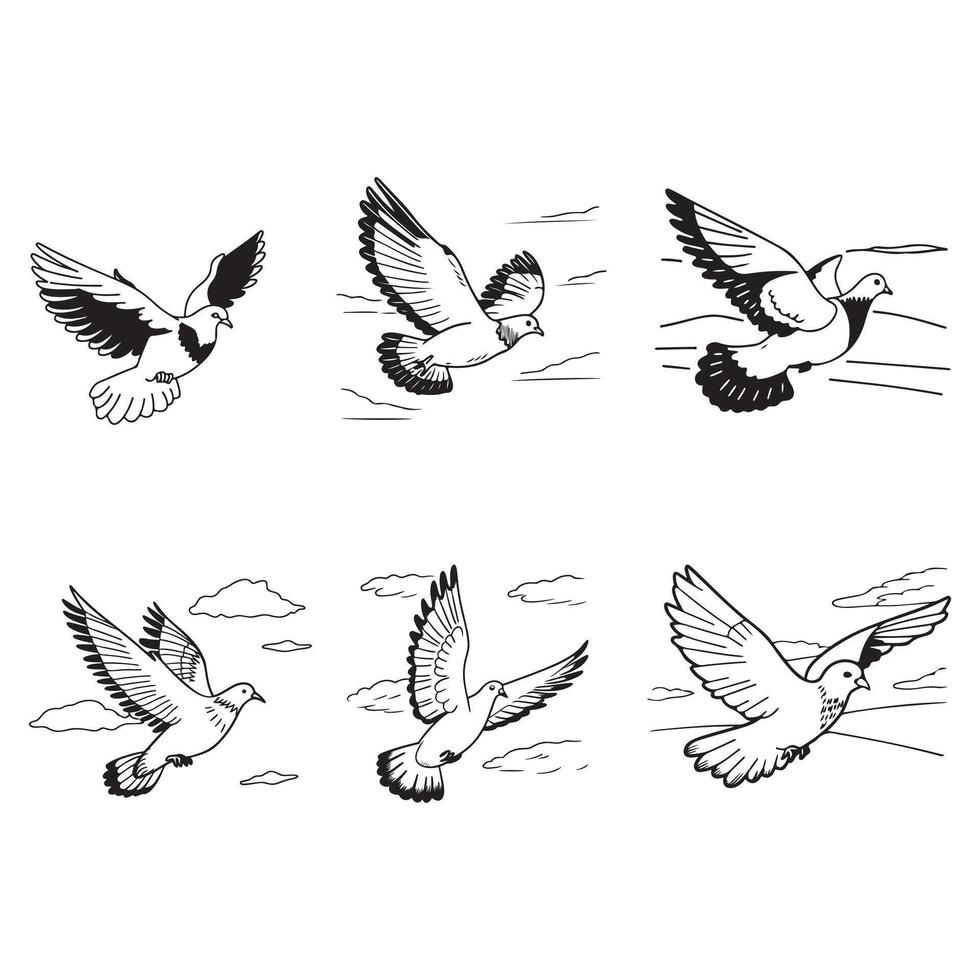 Cute flying pigeon design vector