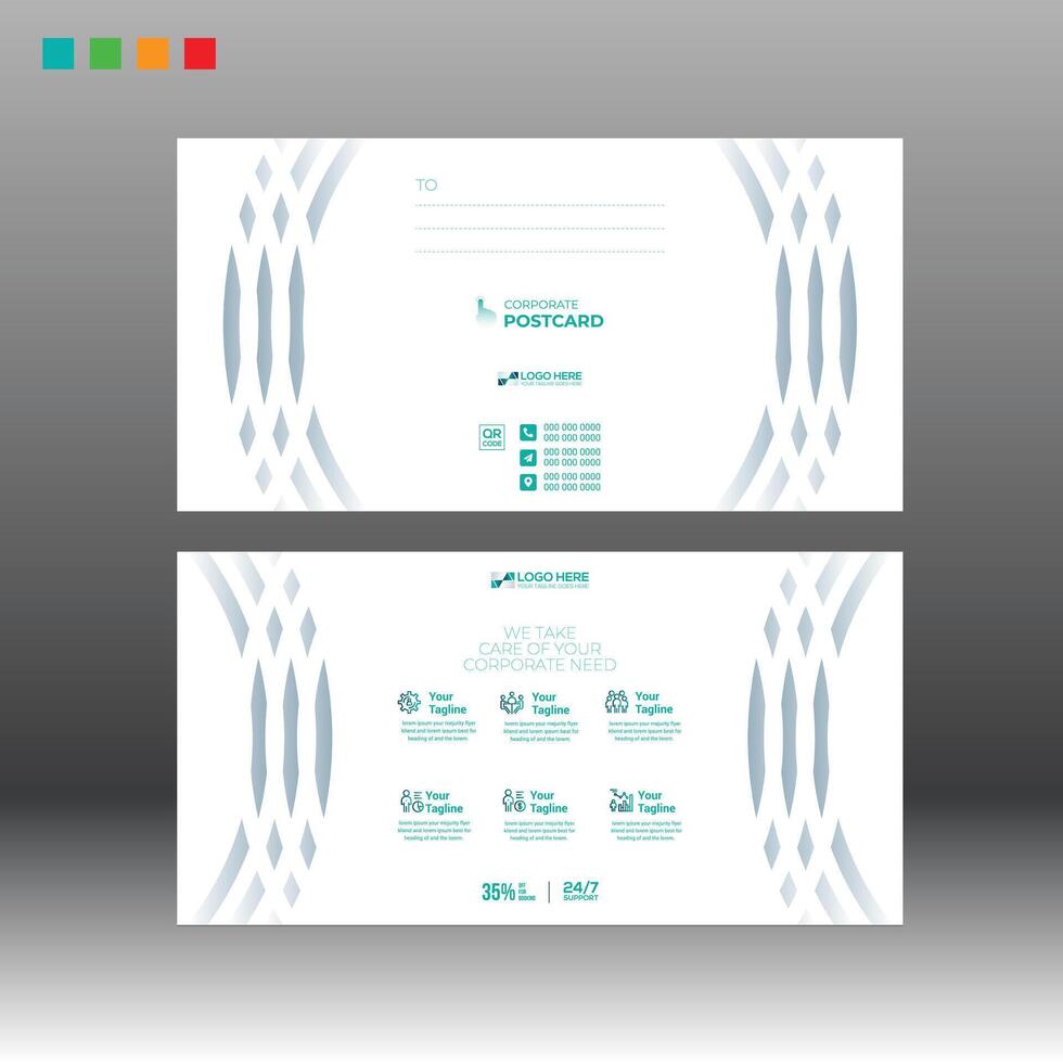 Postcard Design for any best vector