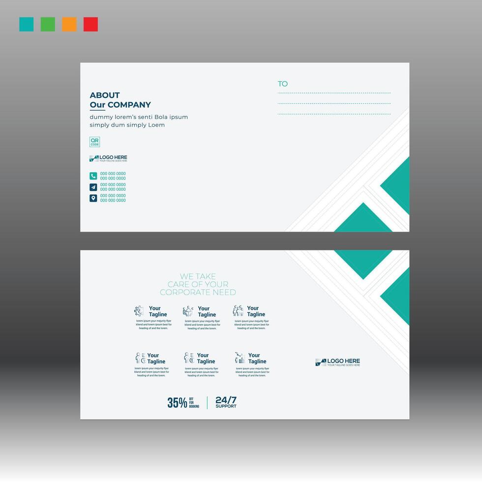Postcard Design just for you vector