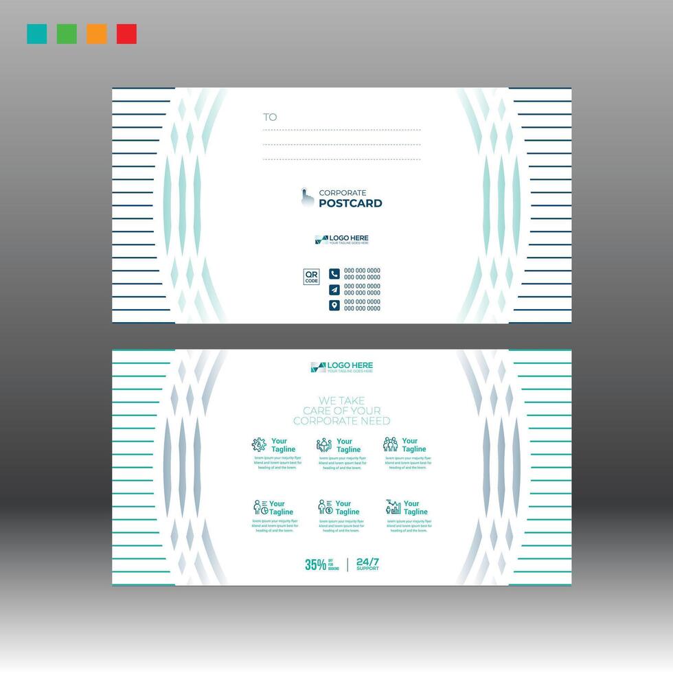 Postcard for print need vector