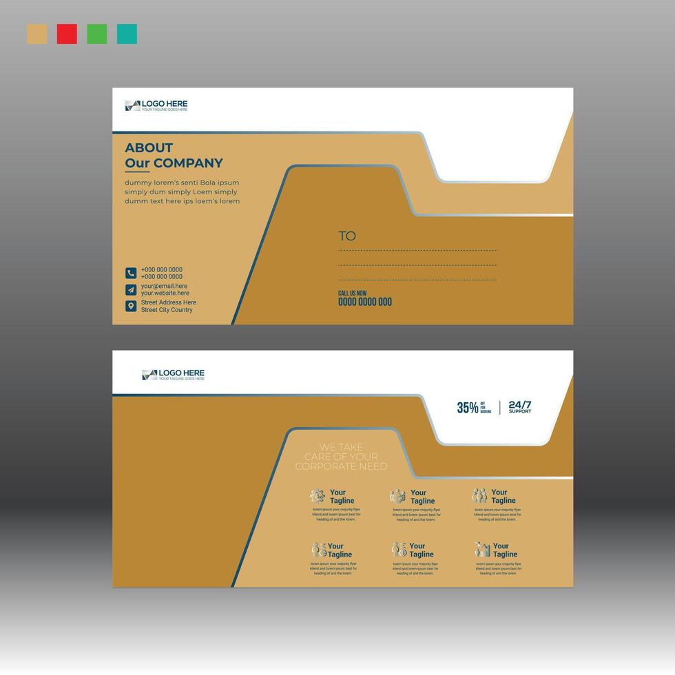Postcard Design with brown and more color vector