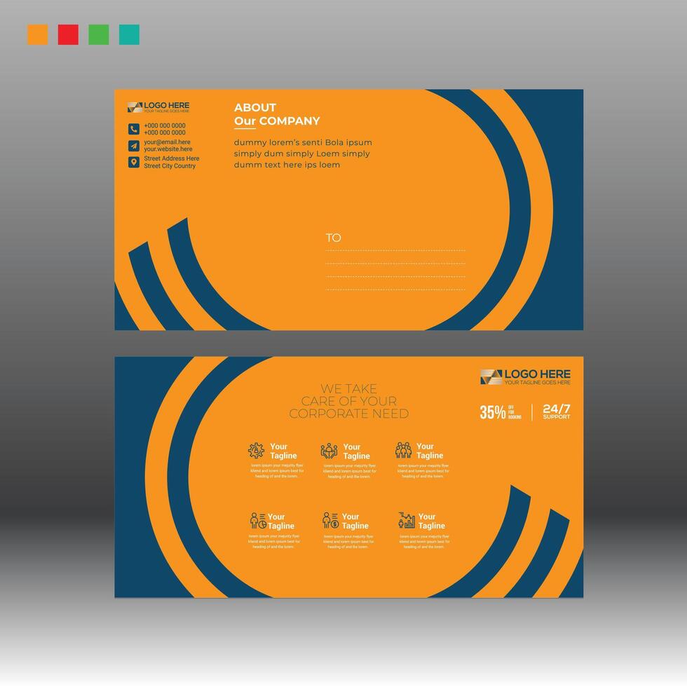 Postcard layout for any best use vector