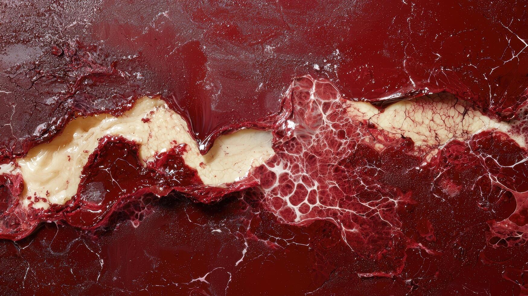 Abstract art featuring red and white textures photo