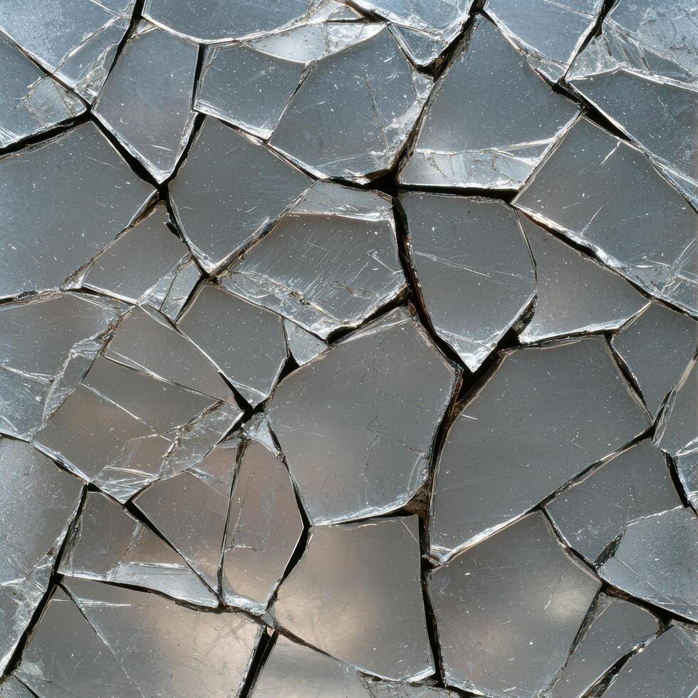 Abstract background of shattered glass pieces photo