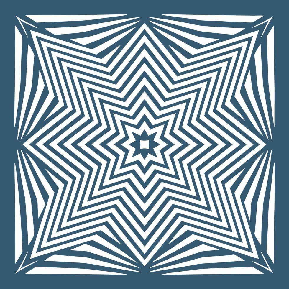 Abstract optical background with a star design illustration. vector