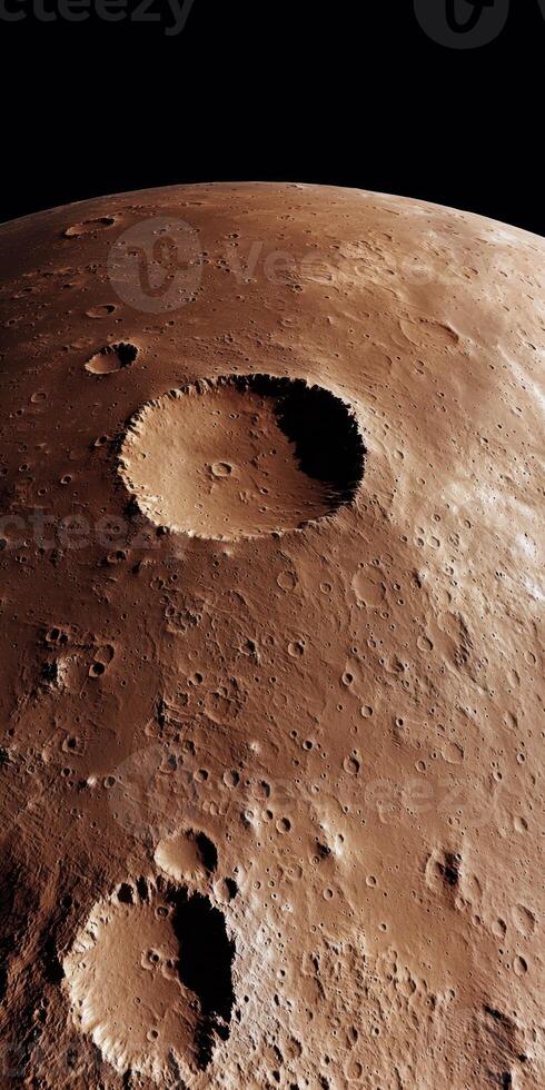 Cratered surface of a planet photo