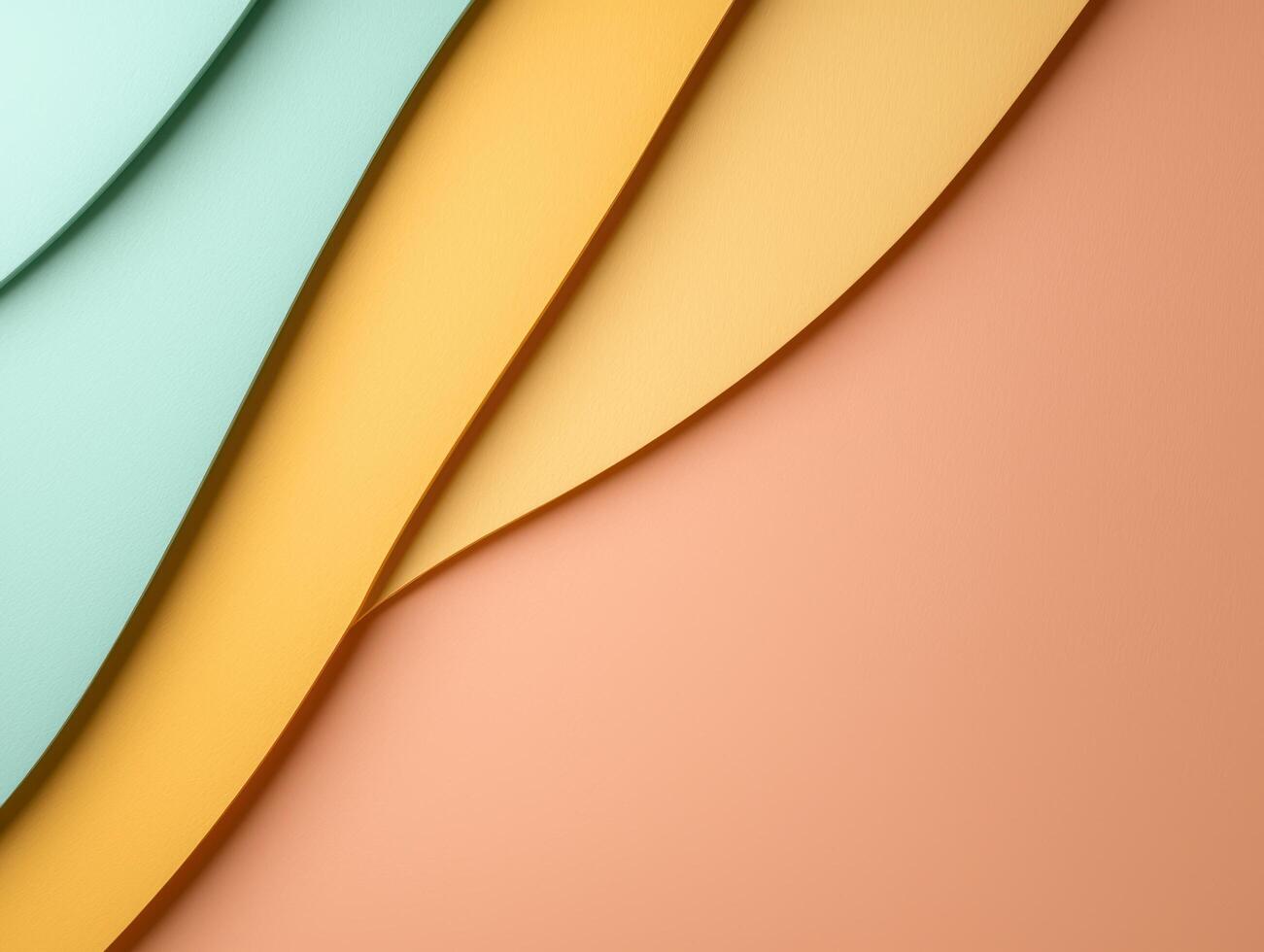 Abstract background with curved paper layers in pastel colors photo