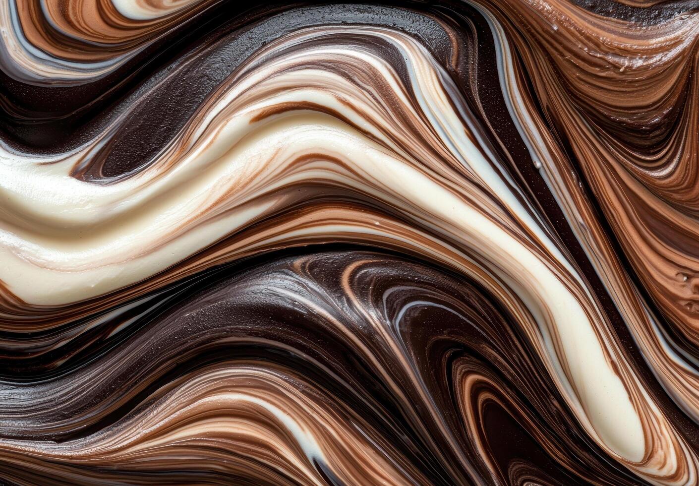 Swirls of chocolate, a decadent dessert background photo