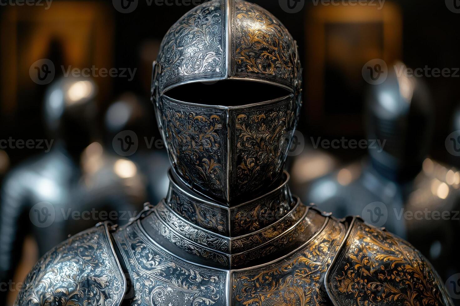 Close up of an ornate suit of armor photo