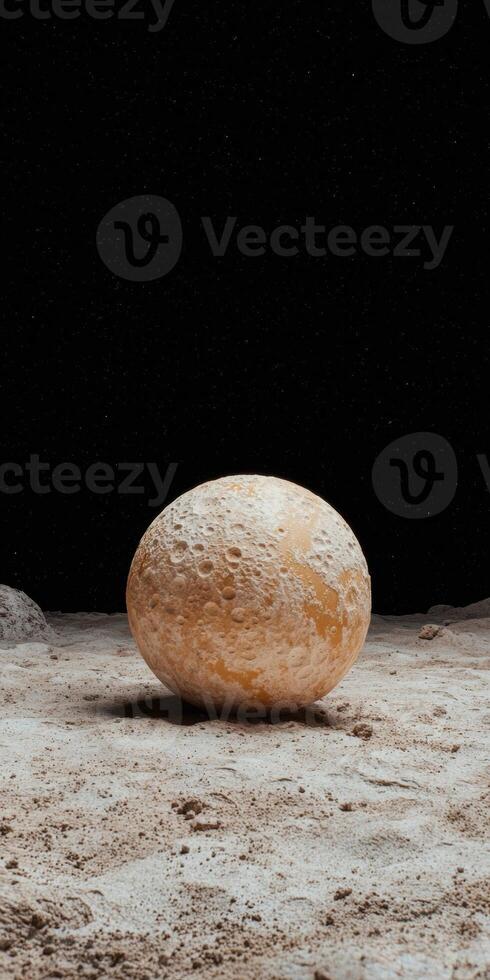 A moon or planet surface with craters in space photo