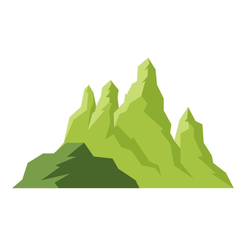 Mountain landscape illustration, collection of mountain in flat design style vector