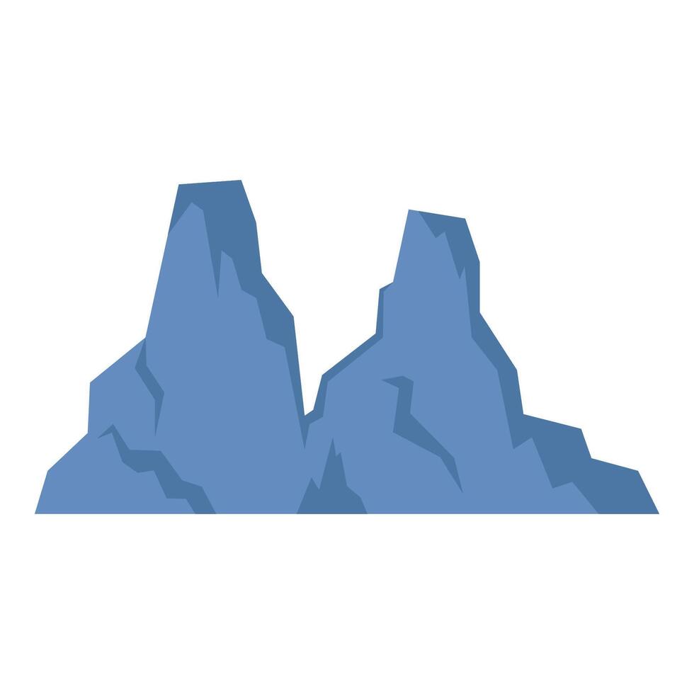 Mountain and rocks, green hills. Different mountains for nature landscape. Canyons and rock peaks, various element vector
