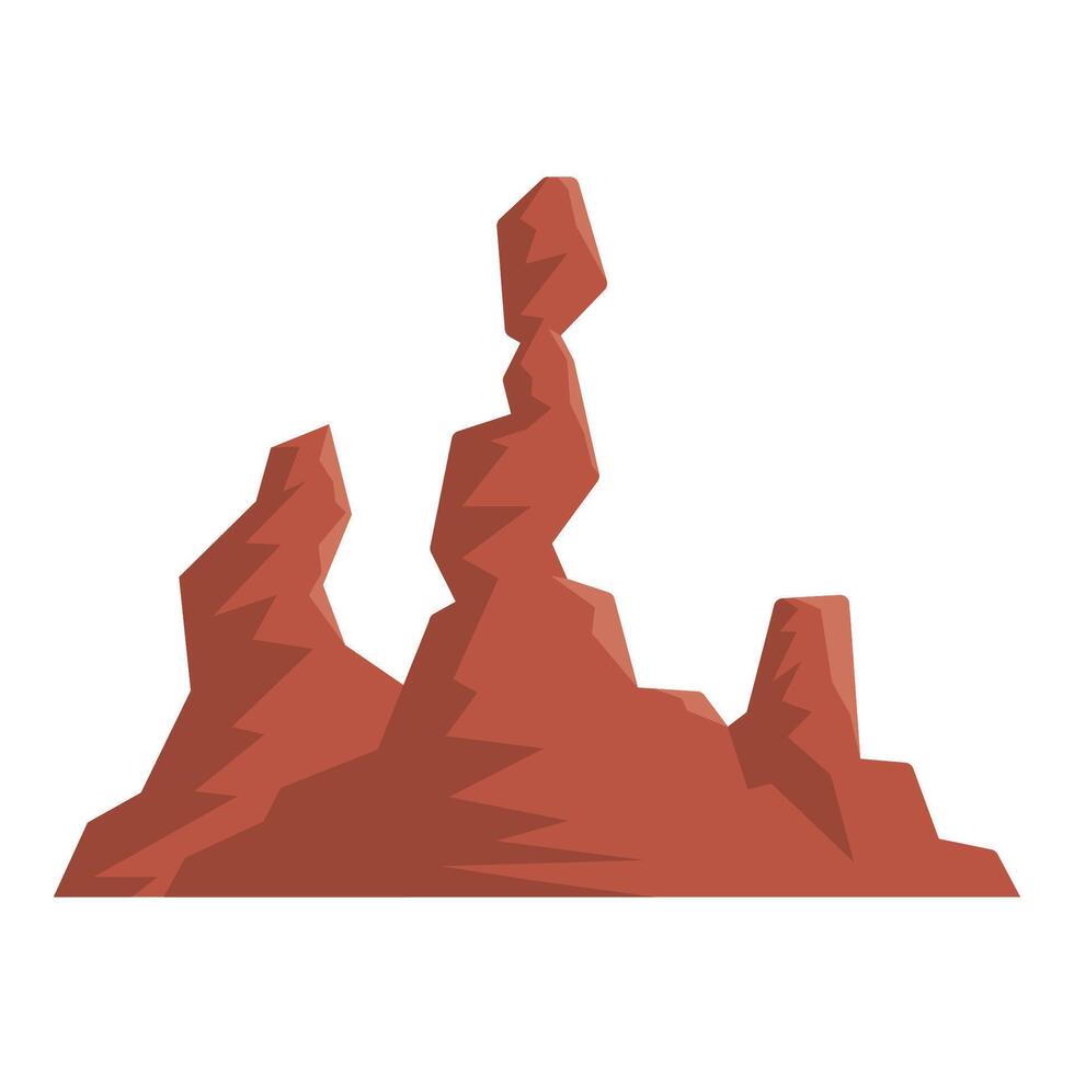 Mountain and rocks, green hills. Different mountains for nature landscape. Canyons and rock peaks, various decent element vector
