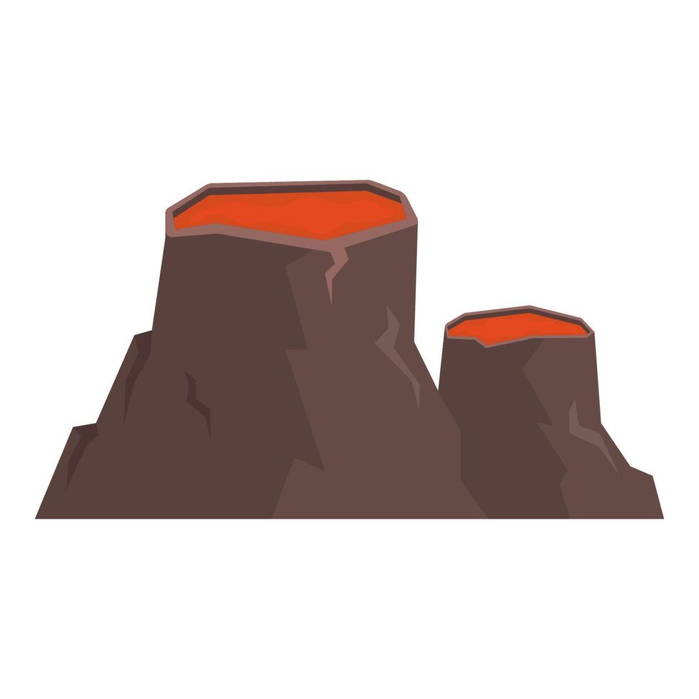Mountain and rocks, green hills. Different mountains for nature landscape. Canyons and rock peaks, various decent elements vector