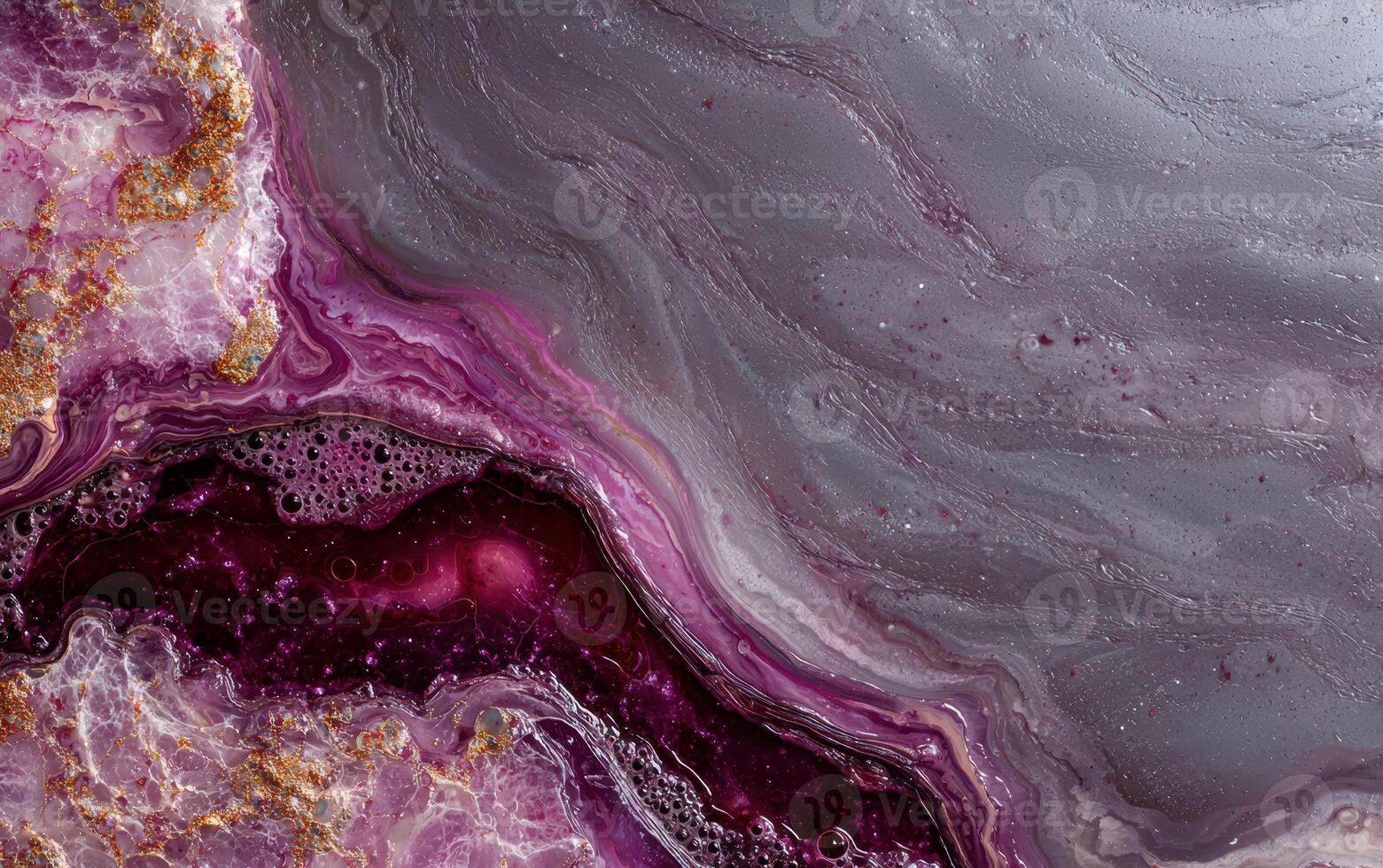 Abstract art with purple and gold accents photo
