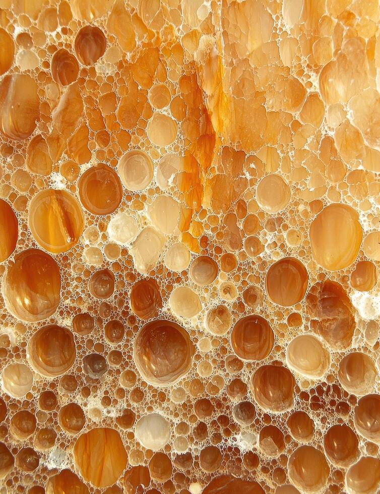 Abstract amber bubbles background photo