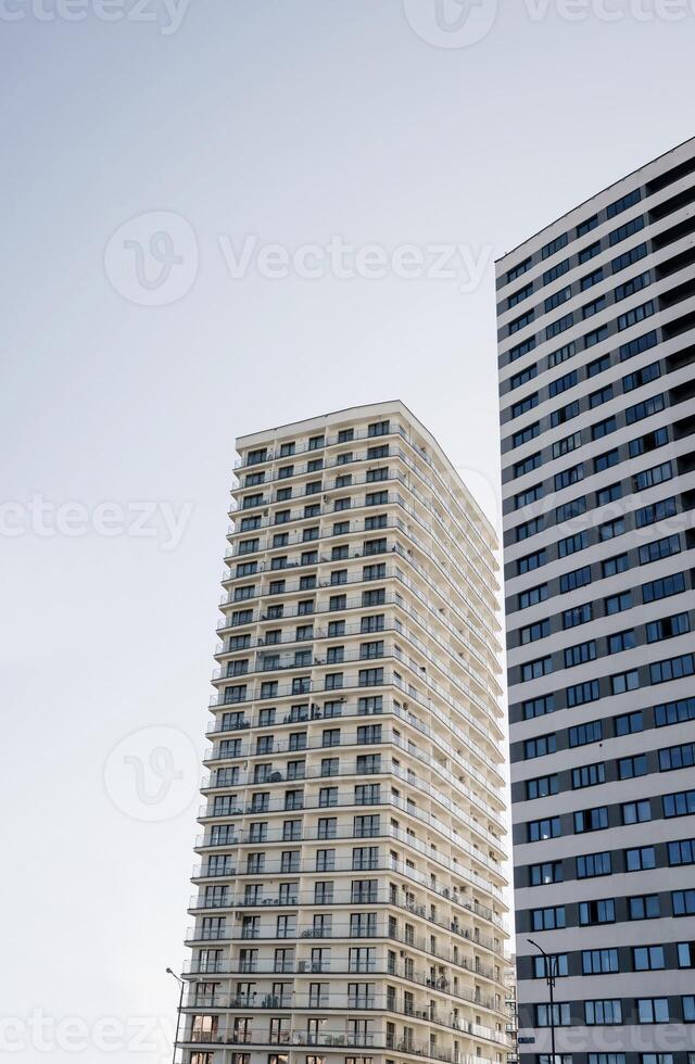 High modern apartment building photo