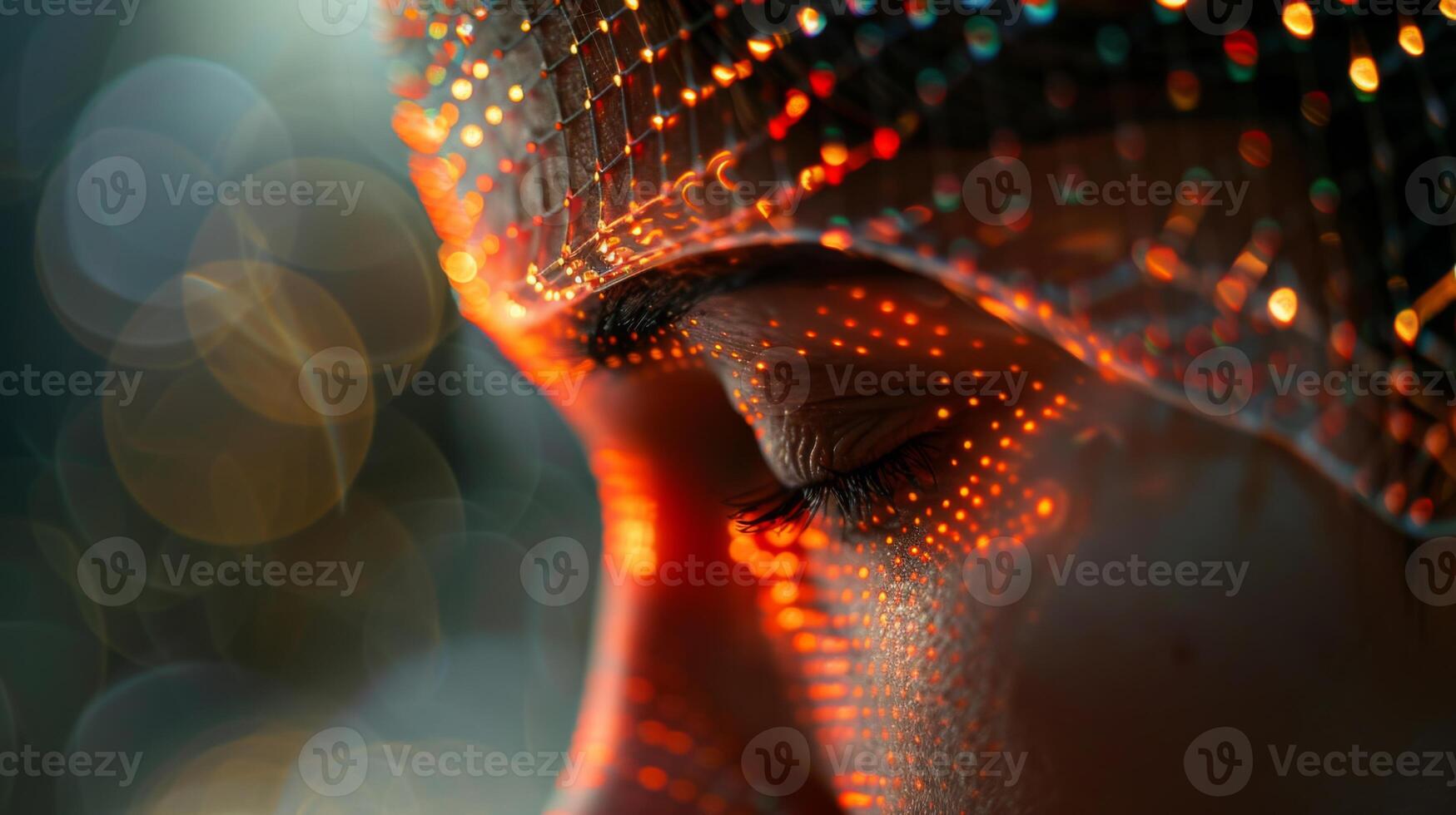 A person engages in mindfulness techniques, utilizing digital therapy apps designed for mental health improvement. The focus is on inner peace and innovative telemedicine solutions. photo