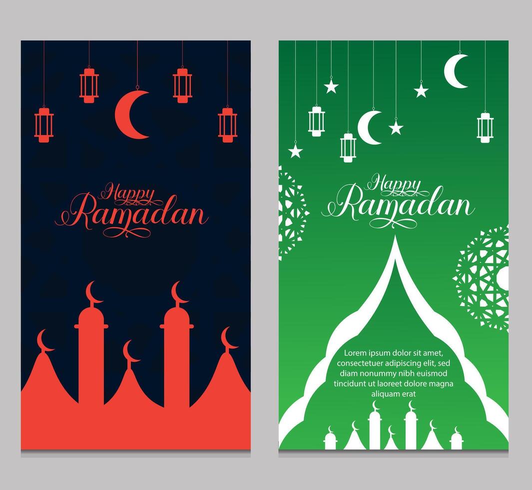 Happy Ramadan social media story vector